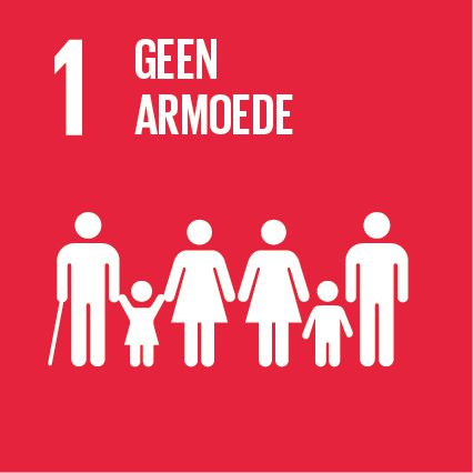 Logo SDG 1: Geen armoede