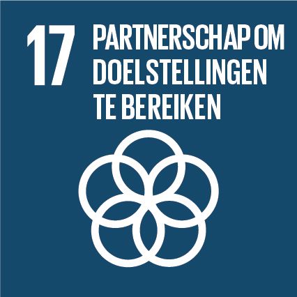 Logo SDG 17: Partnerschap om doelstellingen te bereiken