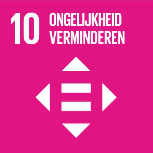 Logo SDG 10: Ongelijkheid verminderen